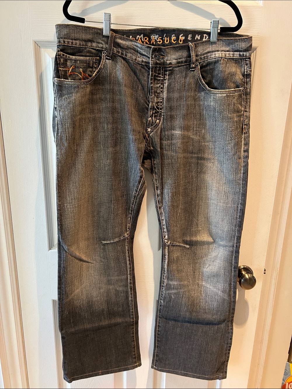 Parasuco Men's Gray Washed Straight Jeans